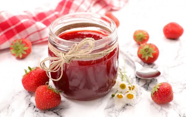 confituur, jam, gelei, zoet, aardbeien, fruit, eenvoudig, grootmoeders keuken, drank, fruit, porto, spar.be