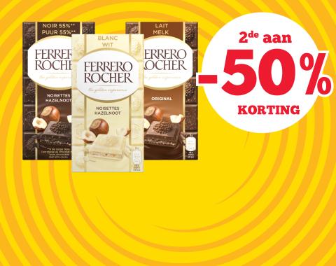 promo, korting, Ferrero Rocher, chocoladetablet, chocolade, melk, snack, tablet, spar.be