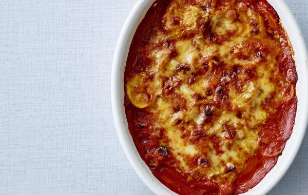 gratin, tomatensoep, geraspte kaas, spar.be