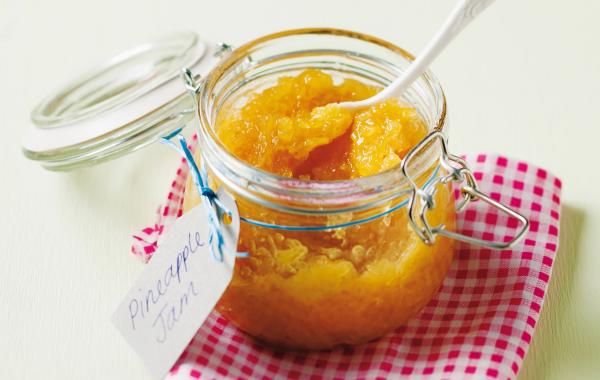 Confituur, jam, Ananas, basilicum, fruit, spar.be