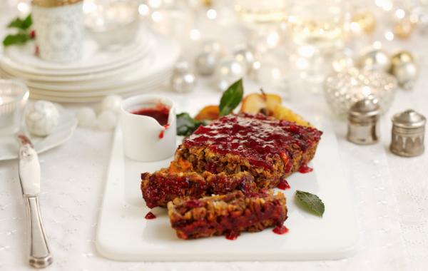 notenbrood, veggie, veggierecept,noten, cranberry, saus, vegetarisch, kerst, feest, spar.be