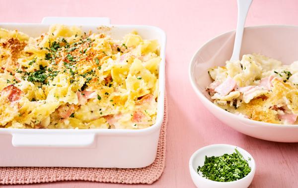 pasta, macaroni,ham, kaas, bloemkool, oud-Brugge, breydelham, kids, comfort food, spar.be