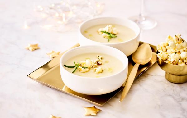 soep, Kerstmis, aardpeer, popcorn, bouillon, room, aardappel, feestsoep, spar.be