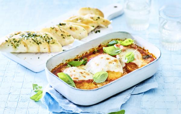 kip, gevogelte, parmigiana, mozzarella, broodje, lookbroodje, ovengerecht, Zuiders, spar.be