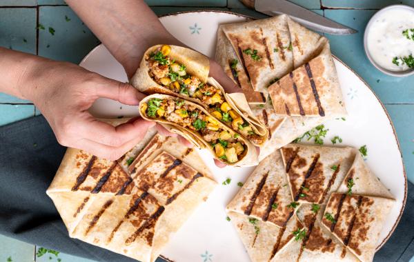 Wrap, Mexicaans, gehakt, crunchy, barbecuewrap, mais, courgette, hartig, streetfood, spar.be