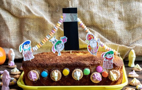 cake, gebak, sinterklaascake, Sinterklaas, snoep, mandarijntjes, kids, kidsidea, spar.be