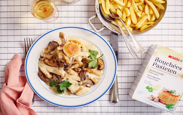 Vegetarische vol-au-vent, veggie, vegetarisch, vol-au-vent, videevulling, spar.be